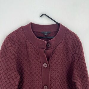 Cos Textured Jacquard Knit Long Line Cardigan